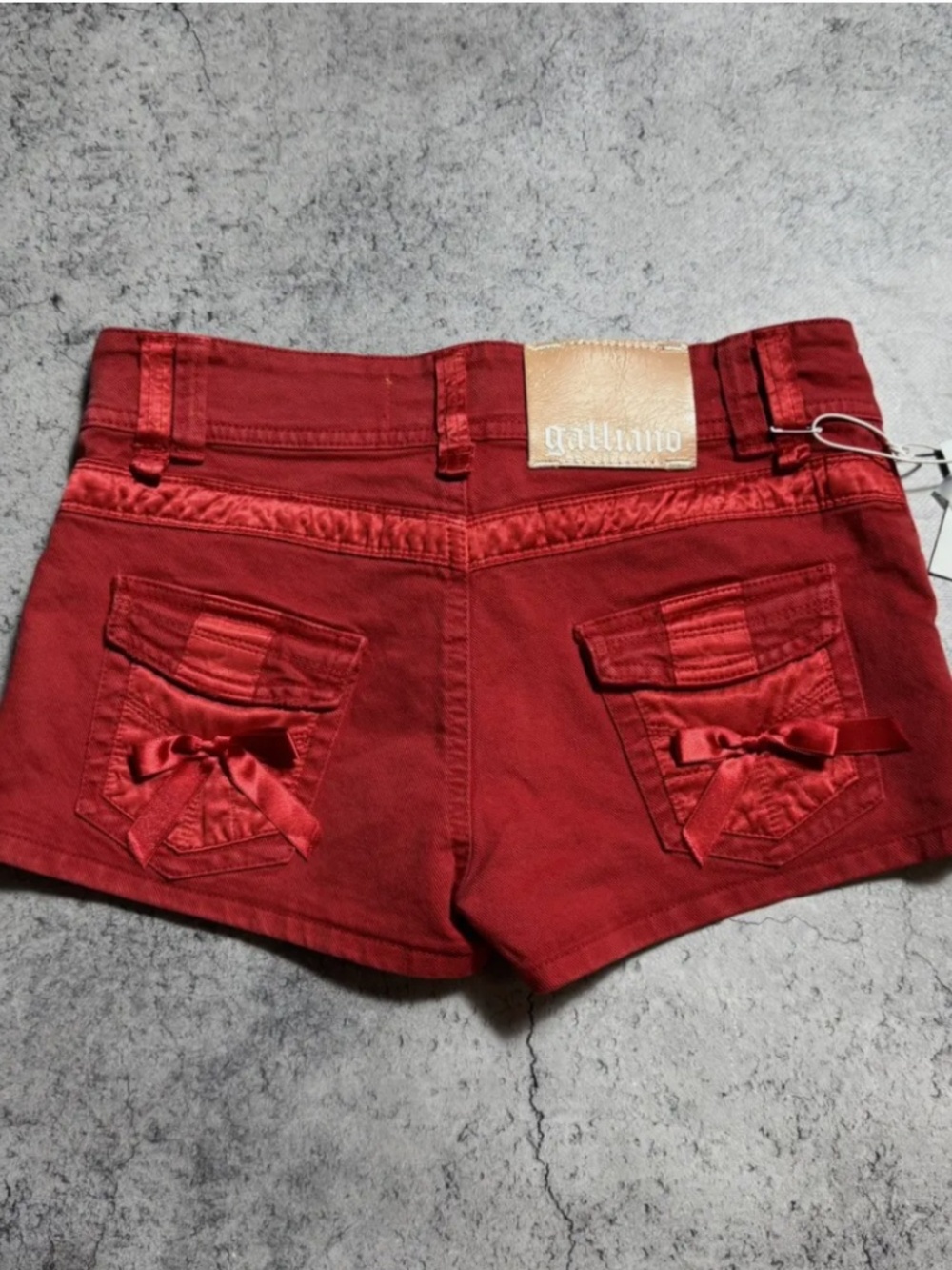 (NWT) NEW Galliano Y2K 00s Mini Shorts With Bow - Picture 2 of 8